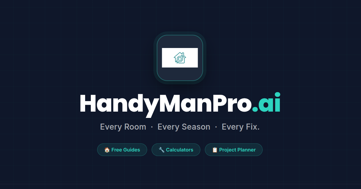 HandyManPro.ai - Fix It. Learn It. Own It.